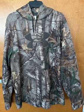 Men’s Under Armour Realtree Camo Pullover Hoodie - Brown Green